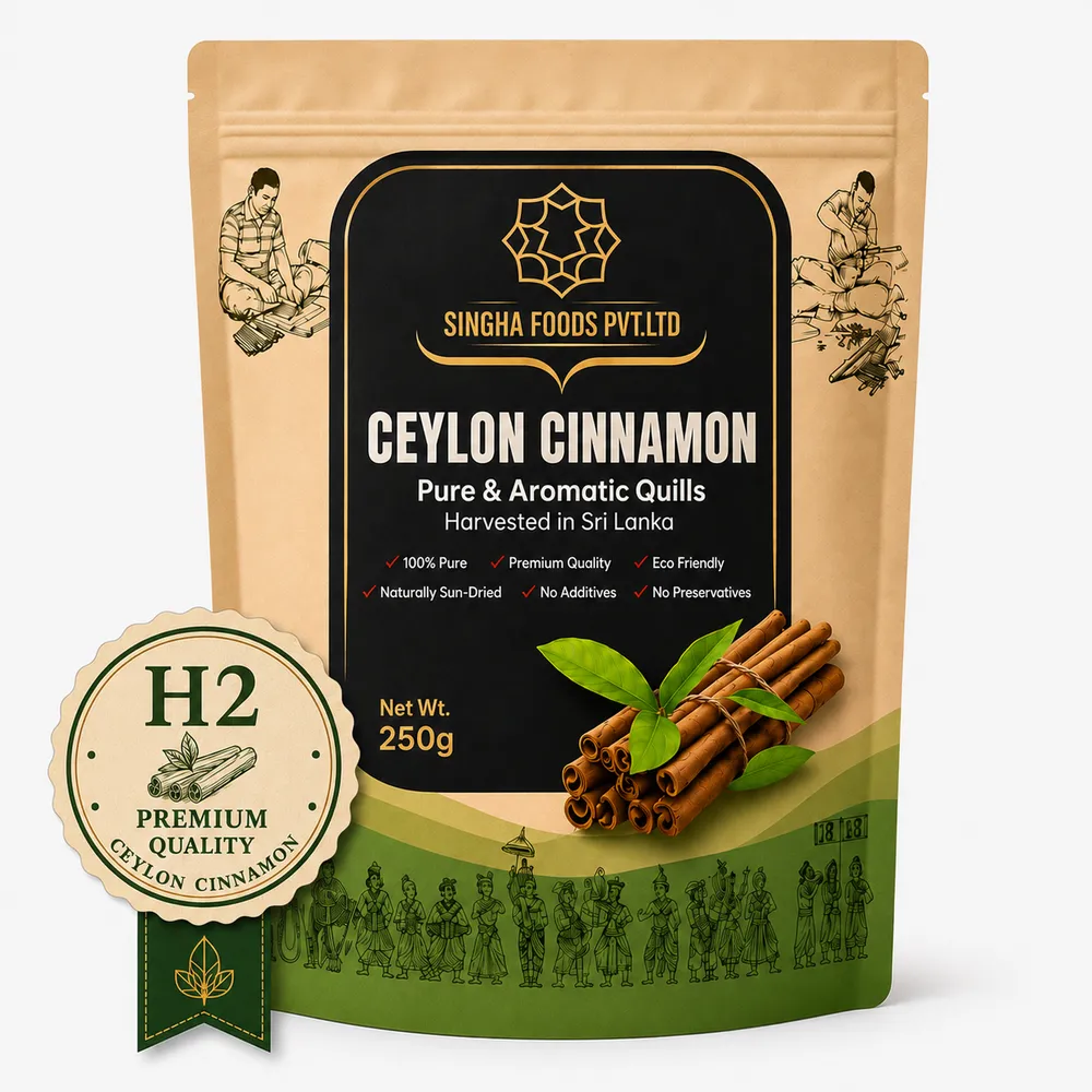 Singha Foods H2 grade Ceylon cinnamon pack