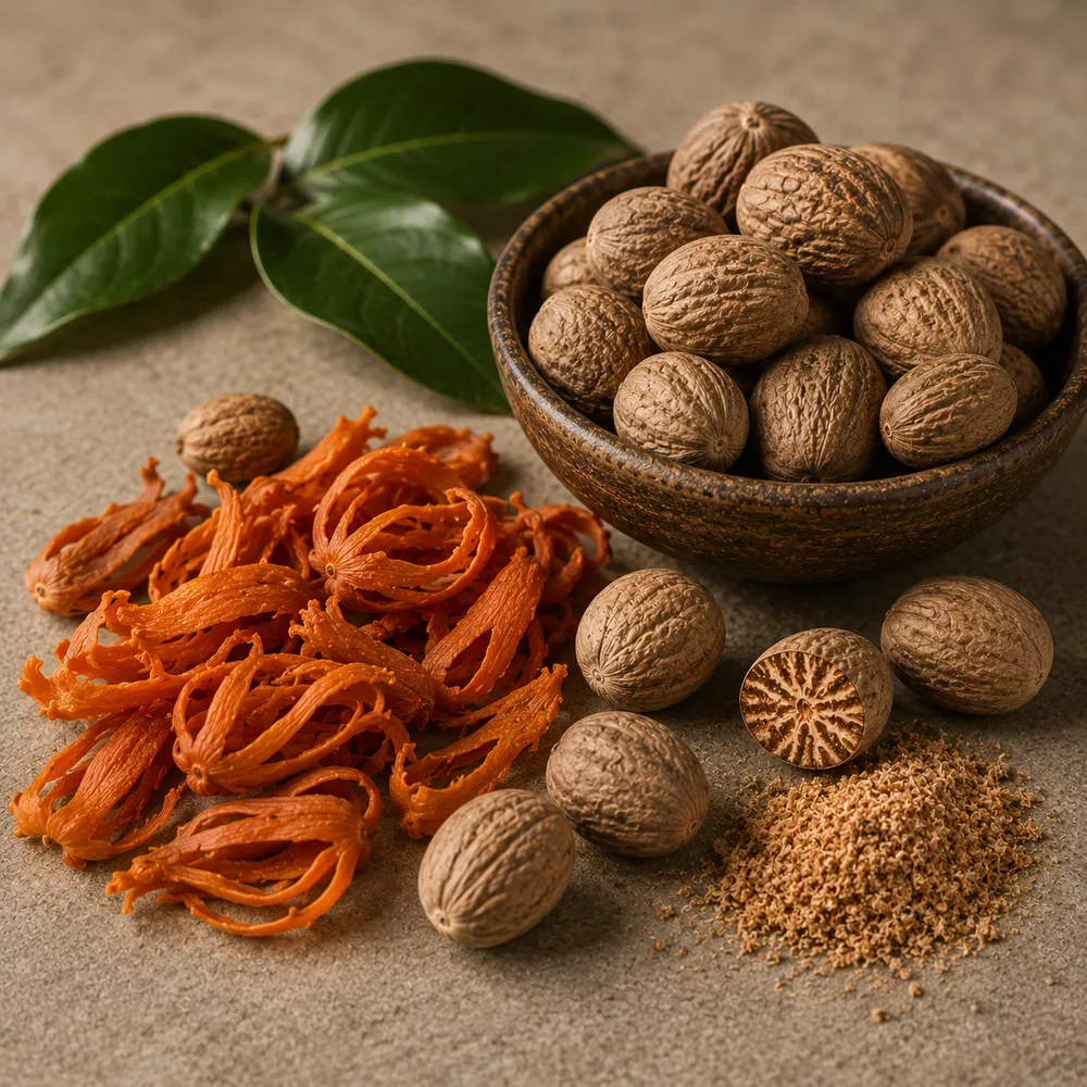 Mace and nutmeg from Singha Foods