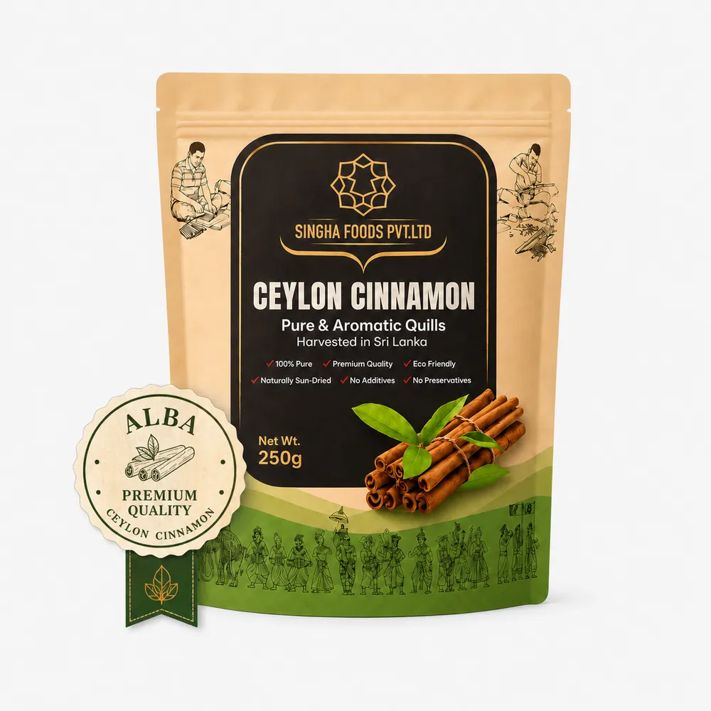 Singha Foods Alba grade Ceylon cinnamon pack